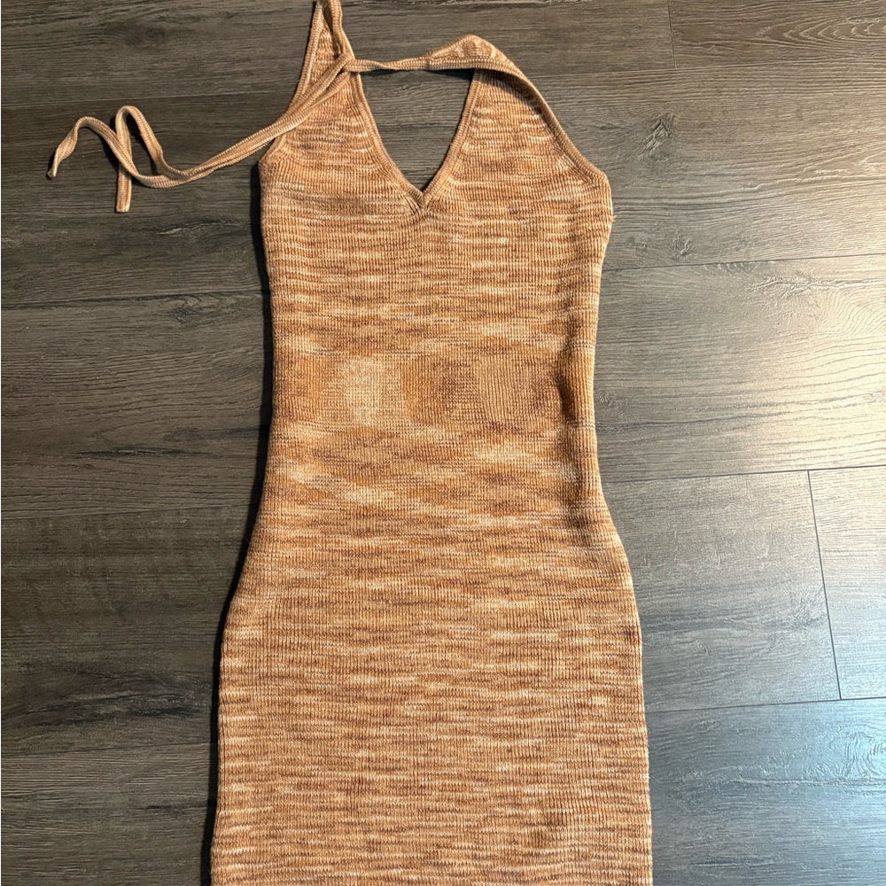 Wild Fable Tan Backless Knit Dress